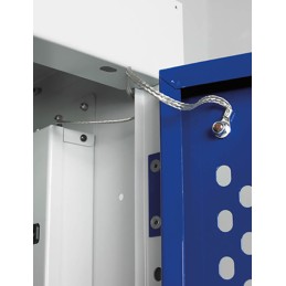1 pcs - RS PRO 8 Door Vented Mild Steel Blue Locker, 1800 mm x 300 mm x 450mm
