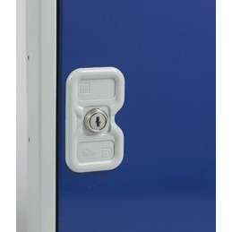 1 pcs - RS PRO 8 Door Vented Mild Steel Blue Locker, 1800 mm x 300 mm x 450mm