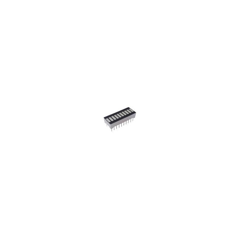 10 pcs : INBD-T11020.ANB - Led Bars & Arrays Bar Graph / Through Hole / 10 Segments / White Segment / Black Face