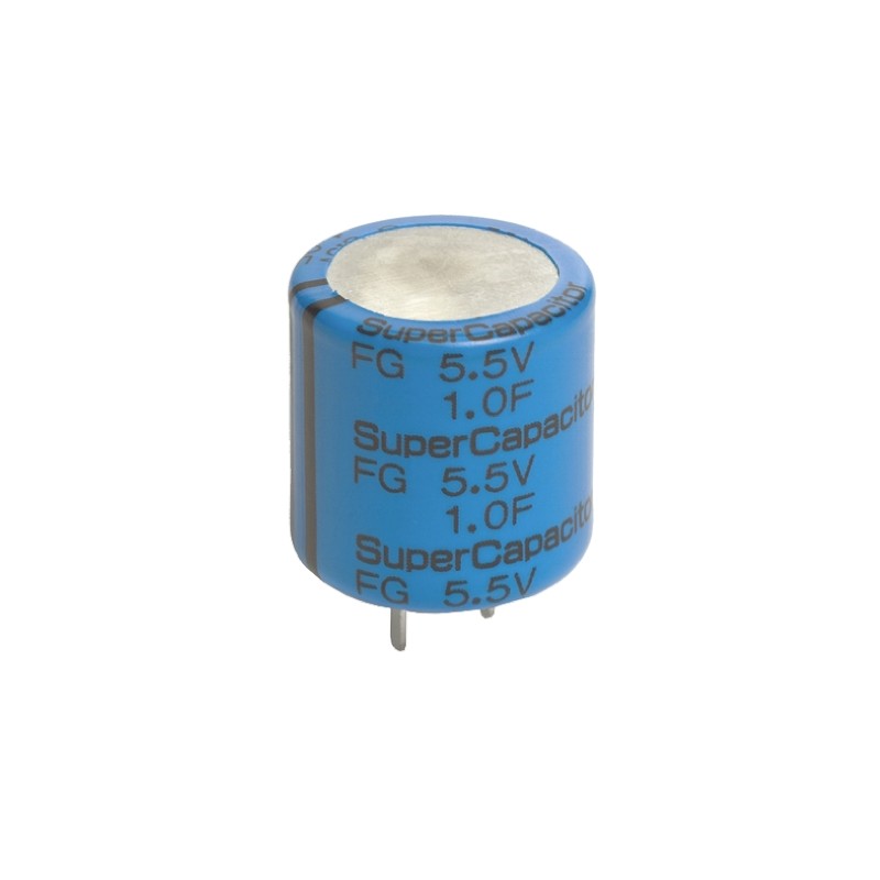 1 pcs - KEMET 1F Supercapacitor -20 - +80% Tolerance, Supercap FG 5.5V dc, Through Hole