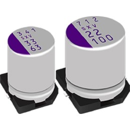 1 pcs - Panasonic 82μF Conductive Polymer Aluminium Solid Capacitor 72V dc, Surface Mount - 72SXV82M