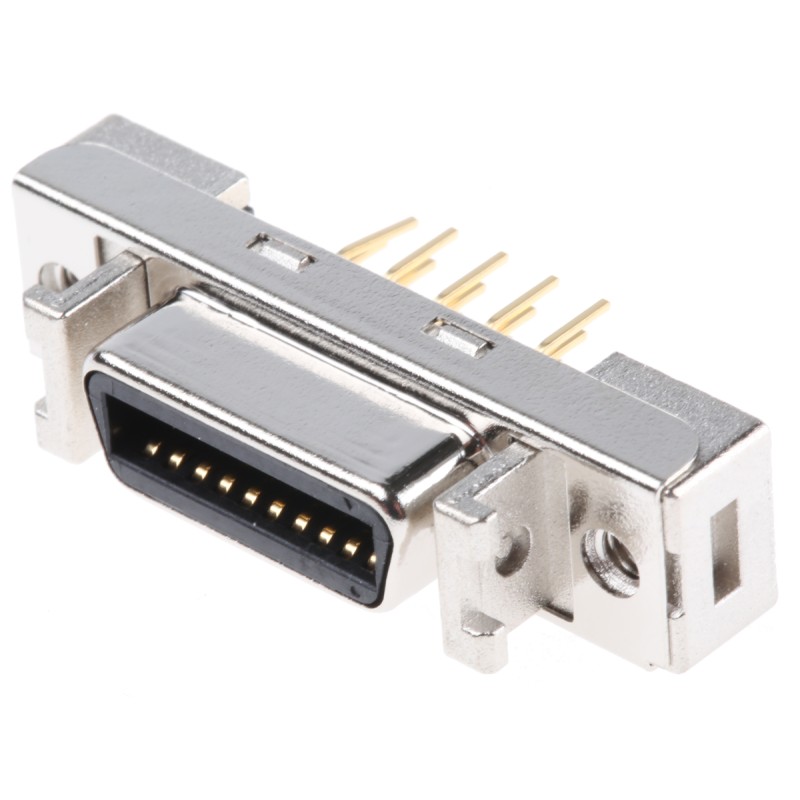 1 pcs - 3M Female 20 Pin Straight Through Hole SCSI Connector 2.54mm Pitch, Solder