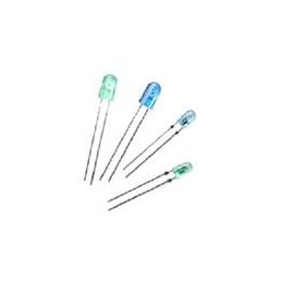 10 pcs : HLMP-LB65-RU0DD - Standard LEDs - Through Hole Blue Diffused 50X100deg