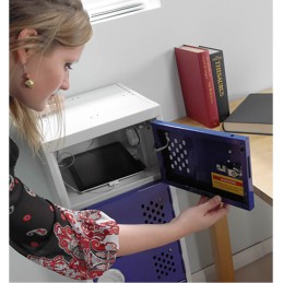 1 pcs - RS PRO 5 Door Vented Mild Steel Blue Locker, 900 mm x 450 mm x 450mm