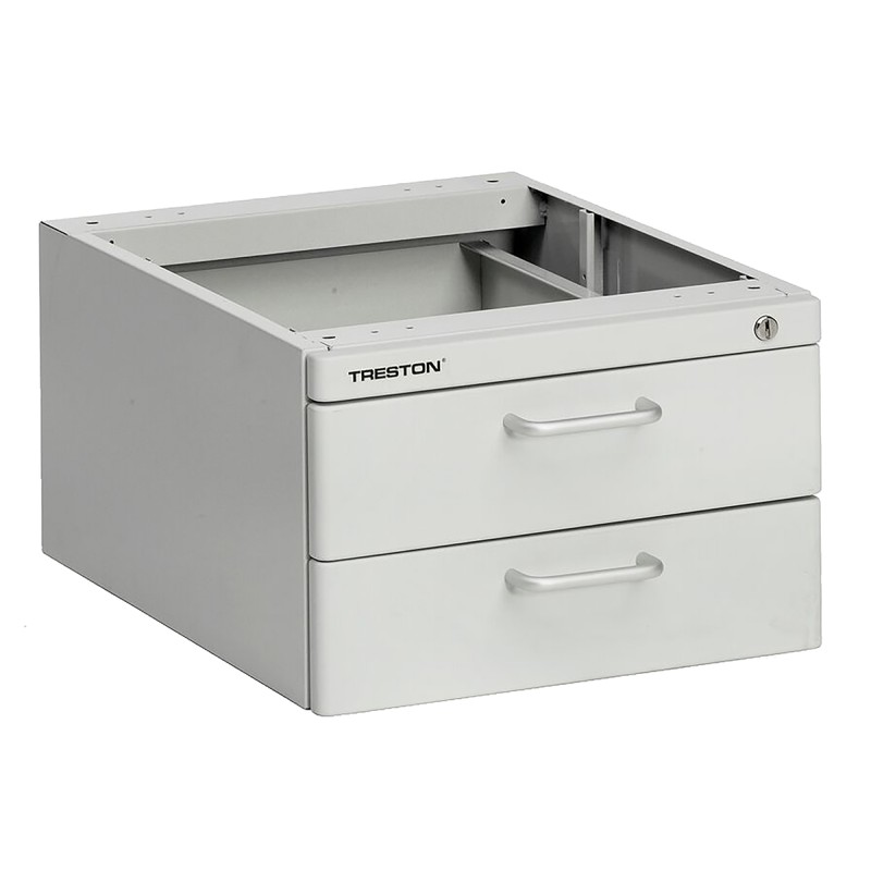 1 pcs - Treston 2 Drawer Unit, 245mm x 370mm x 460mm, Grey