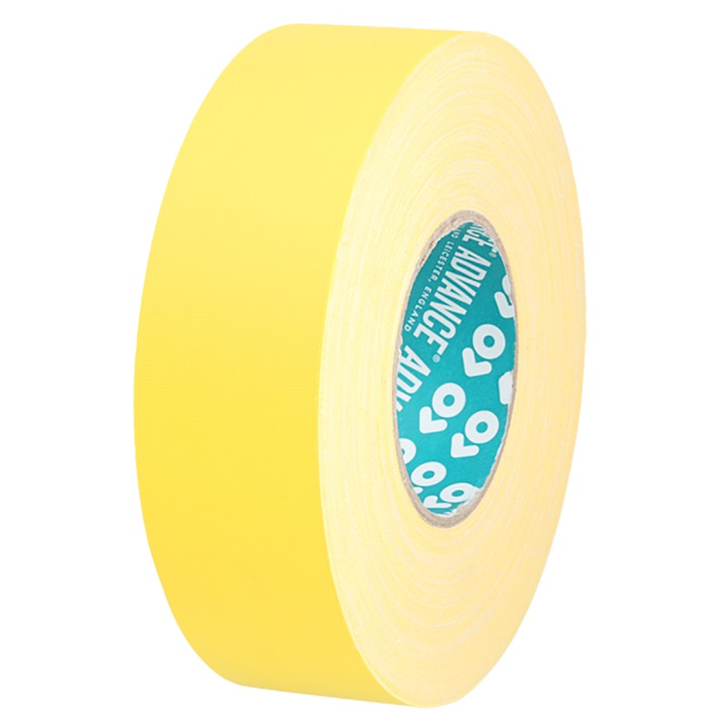 1 pcs - Advance Tapes AT160 Cloth Tape, 50m x 25mm, Yellow, Matt Finish