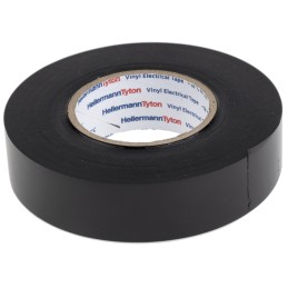 1 pcs - HellermannTyton HelaTape Flex Black Electrical Tape, 19mm x 20m