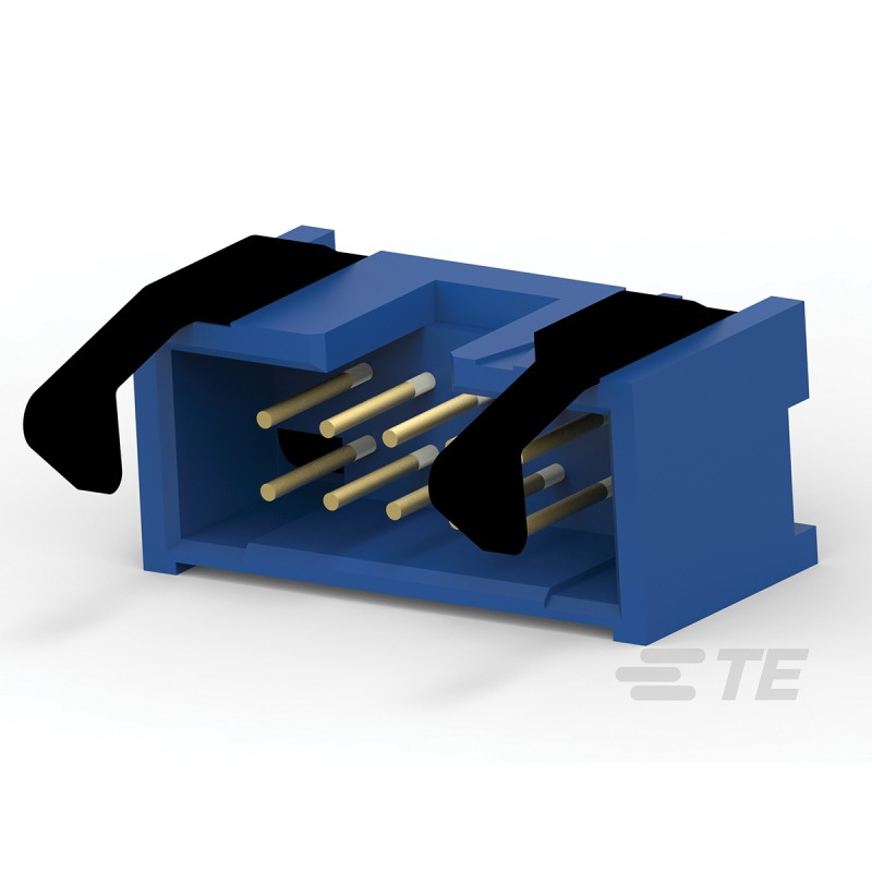 5 pcs - TE Connectivity AMP-LATCH Series Straight Through Hole PCB Header, 10 Contact(s), 2.54mm Pitch, 2 Row(s), Shrouded