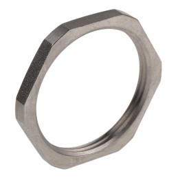 5 pcs - Lapp Silver Stainless Steel Cable Gland Locknut, M32 Thread, IP68