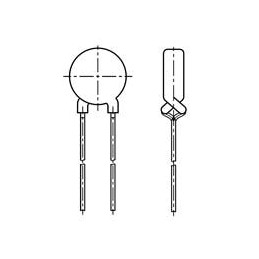 10 pcs : B59980C0120A070 - Thermistors - PTC 1.0A 25ohms