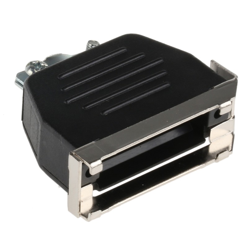 1 pcs - MH Connectors MHED Series Thermoplastic Angled, Straight D Sub Backshell, 15 Way, Strain Relief