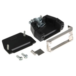 1 pcs - MH Connectors MHED Series Thermoplastic Angled, Straight D Sub Backshell, 15 Way, Strain Relief