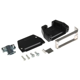 1 pcs - MH Connectors MHED Series Thermoplastic Angled, Straight D Sub Backshell, 15 Way, Strain Relief