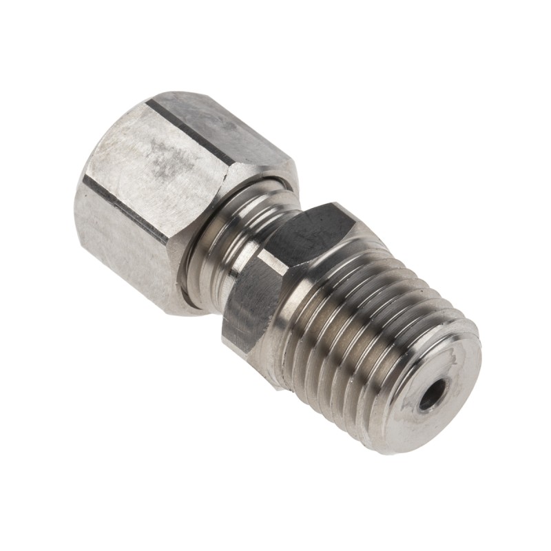 1 pcs - RS PRO In-Line Thermocouple Compression Fitting for Use with Thermocouple, 1/4 BSPT, 1.5mm Probe