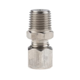 1 pcs - RS PRO In-Line Thermocouple Compression Fitting for Use with Thermocouple, 1/4 BSPT, 1.5mm Probe