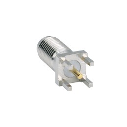 100 pcs - jack PCB Mount SMA Connector, Through Hole Termination, Straight Body