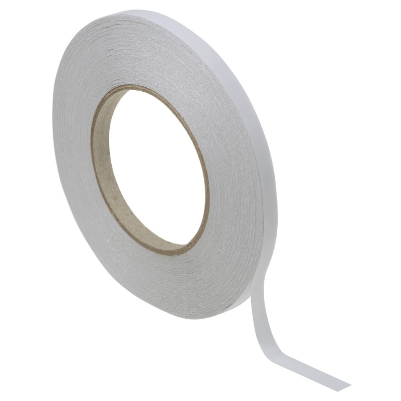 1 pcs - RS PRO White Double Sided Paper Tape, Non-Woven Backing, 9mm x 50m