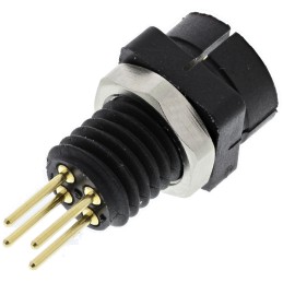 1 pcs - Binder Circular Connector, 4 Contacts, Panel Mount, Subminiature Connector, Socket, Male, IP40, 709 Series