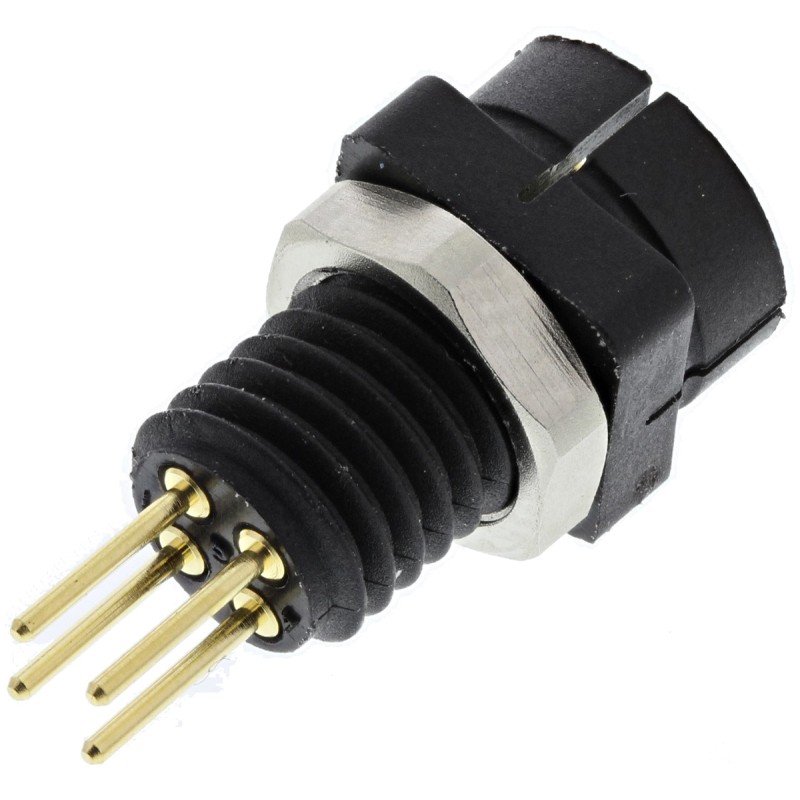 1 pcs - Binder Circular Connector, 4 Contacts, Panel Mount, Subminiature Connector, Socket, Male, IP40, 709 Series