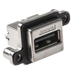 1 pcs - Amphenol ICC Straight, Through Hole, Socket Type A USB Connector