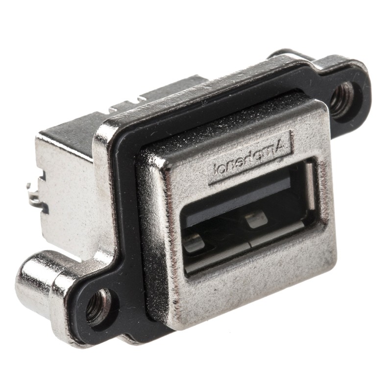 1 pcs - Amphenol ICC Straight, Through Hole, Socket Type A USB Connector