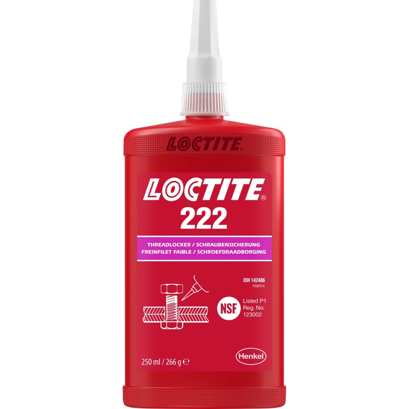 1 pcs - Loctite Loctite 222 Purple Threadlocking Adhesive, 250 ml, 6 h Cure Time