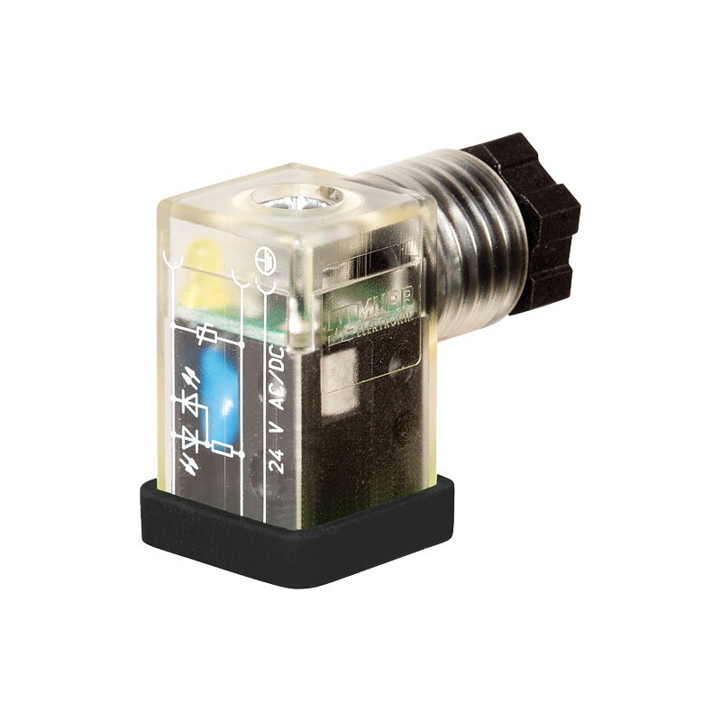 1 pcs - Murrelektronik Limited 2P+E DIN 43650 C, Female DIN 43650 Solenoid Connector, with Indicator Light, 24 V AC/DC Voltage