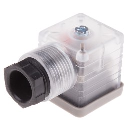 5 pcs - RS PRO 3P+E DIN 43650 A, Female Solenoid Valve Connector with Indicator Light, 48 V dc Voltage