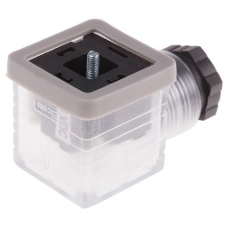 5 pcs - RS PRO 3P+E DIN 43650 A, Female Solenoid Valve Connector with Indicator Light, 48 V dc Voltage