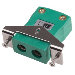 1 pcs - RS PRO Quickwire Panel Mount Thermocouple Connector for Use with Type K Thermocouple, Standard Size, IEC Standard