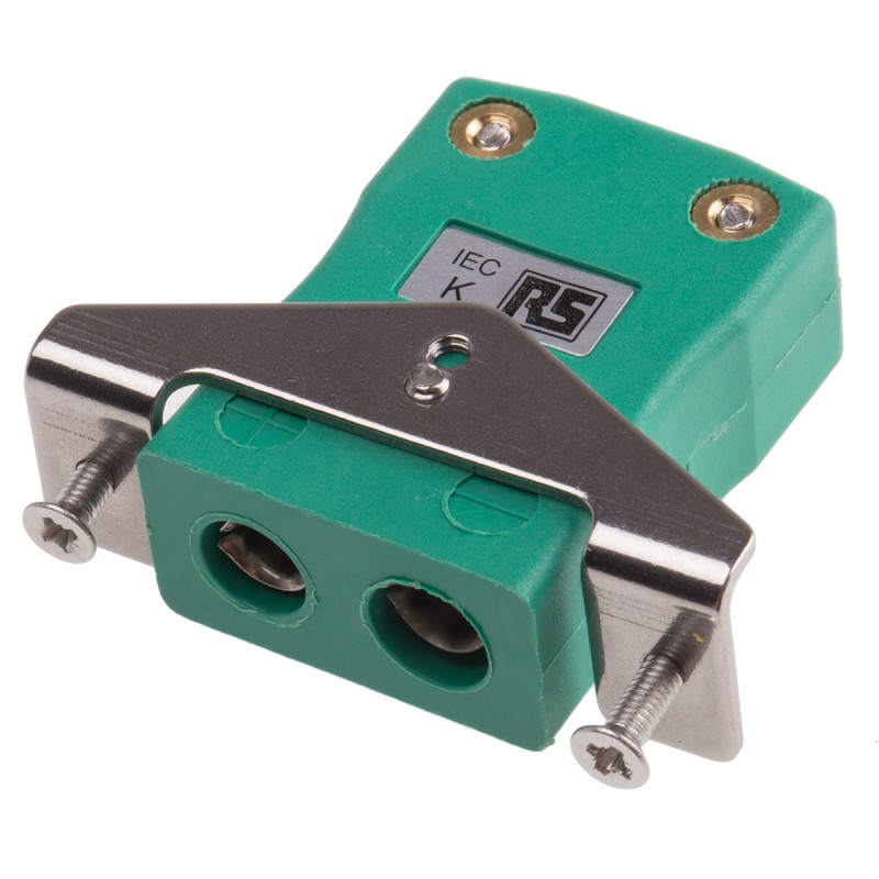 1 pcs - RS PRO Quickwire Panel Mount Thermocouple Connector for Use with Type K Thermocouple, Standard Size, IEC Standard