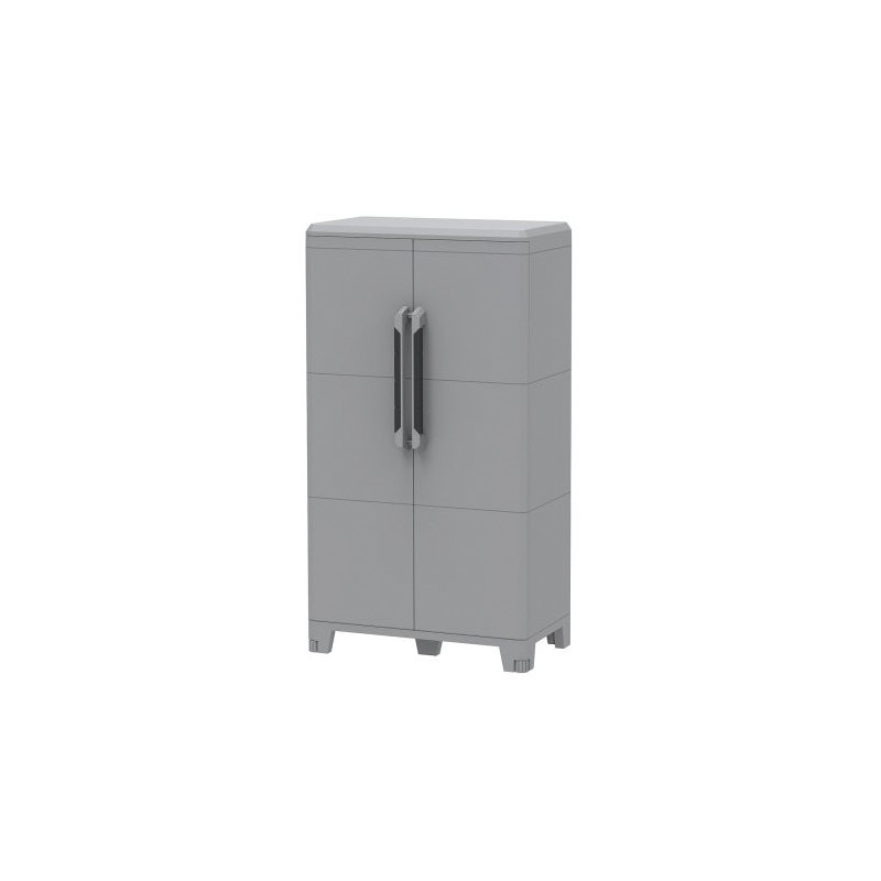 1 pcs - RS PRO 2 Door Plastic Lockable Floor Standing Storage Cabinet, 780 x 430 x 1430mm