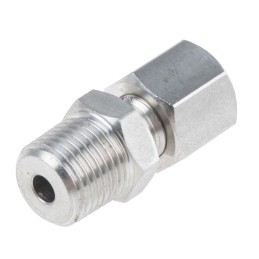 1 pcs - RS PRO In-Line Thermocouple Compression Fitting for Use with Thermocouple, 1/8 NPT, 1/8in Probe, RoHS Compliant Standard