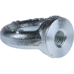 1 pcs - RS PRO Carbon Steel Eye Nut, M12 Thread, 30mm Internal Eye Diameter, 54mm Outer Eye Diameter, 0.34t Load