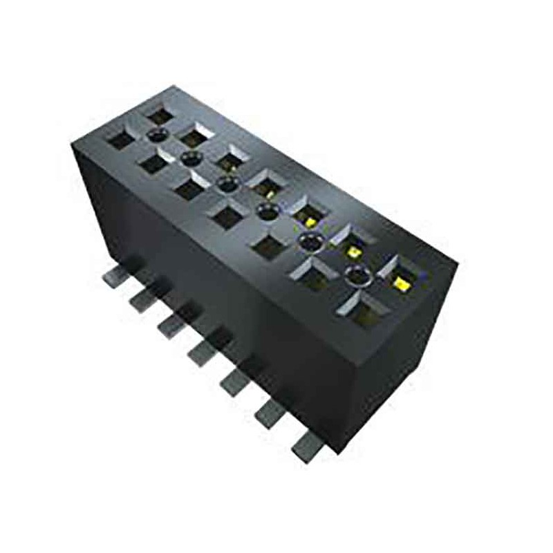 1 pcs - Samtec FLE Series Straight Surface Mount PCB Socket, 32-Contact, 2-Row, 1.27mm Pitch, Solder Termination