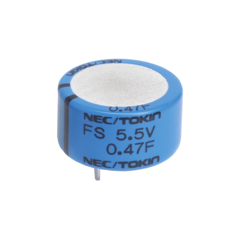 1 pcs - KEMET 0.47F Supercapacitor -20 - +80% Tolerance, Supercap FS 5.5V dc, Through Hole