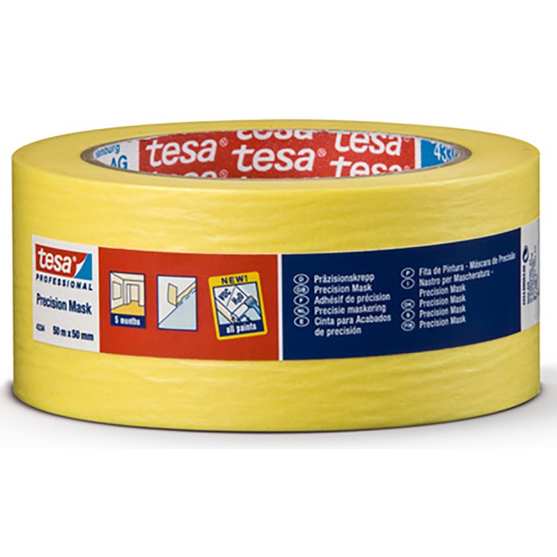 1 pcs - Tesa 4334 Yellow Masking Tape 50mm x 50m