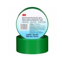 1 pcs - 3M Scotch 764 Green Vinyl 33m Lane Marking Tape, 0.13mm Thickness