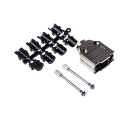 1 pcs - MH Connectors MHDTPK Series ABS D Sub Backshell, 9 Way, Strain Relief