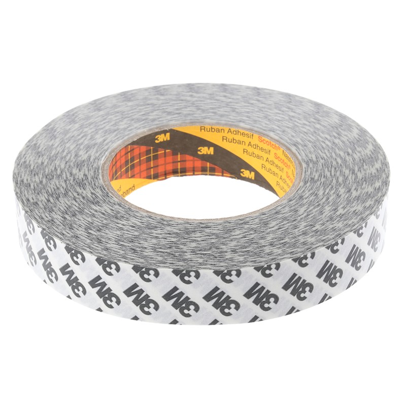 1 pcs - 3M 9086 Translucent Double Sided Paper Tape, 0.19mm Thick, 16 N/cm, Paper Backing, 25mm x 50m