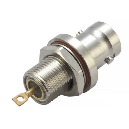 1 pcs - RS PRO Female, Male Bulkhead SMA Connector, 50Ω, Solder Termination, Straight Body