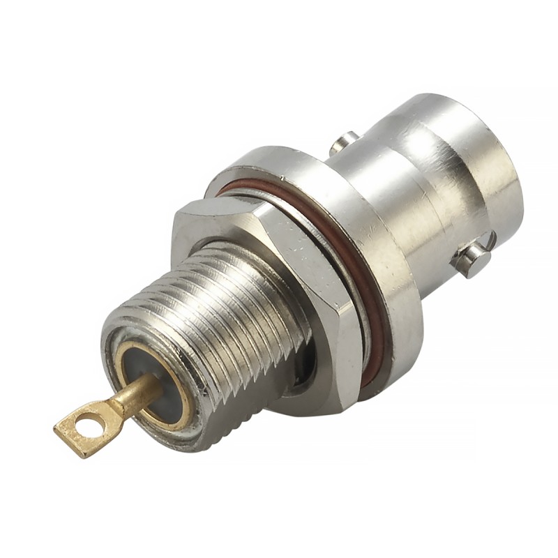 1 pcs - RS PRO Female, Male Bulkhead SMA Connector, 50Ω, Solder Termination, Straight Body