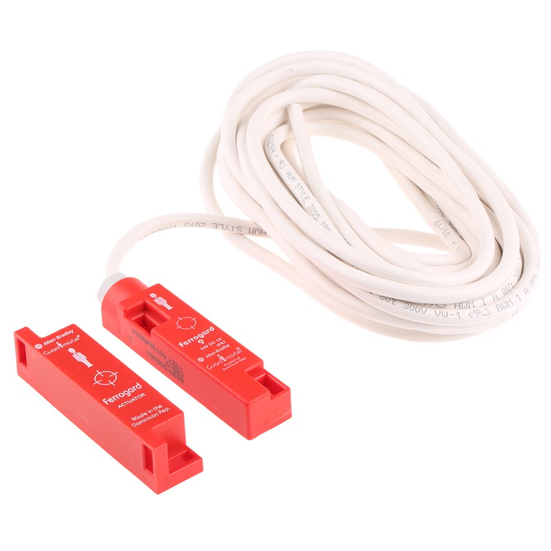 1 pcs - Allen Bradley Guardmaster 440N Series Magnetic Non-Contact Safety Switch, 24V dc, Plastic Housing, NC, 6m Cable