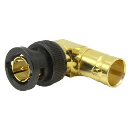 1 pcs - COAX Connectors Right Angle 75Ω Coaxial Adapter BNC Socket to BNC Plug 6GHz