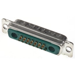 1 pcs - Amphenol ICC DW 17 Way Panel Mount D-sub Connector Plug