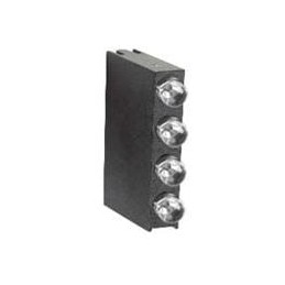 10 pcs : H401CHGYAD - LED Circuit Board Indicators LED Assembly, Right Angle, 3mm LED, Quad-Level, 1 Station, HE Red, Green, Yel