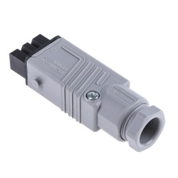1 pcs - Hirschmann, ST IP54 Black, Grey Cable Mount 3P + E Heavy Duty Power Connector Socket, Rated At 16A, 250 V, 400 V