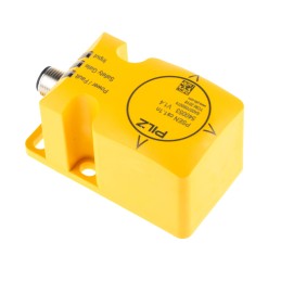 1 pcs - Pilz Transponder Non-Contact Safety Switch, 24V dc, Polybutylene Terephthalate Housing, M12