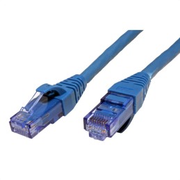 1 pcs - Roline Cat6a Male RJ45 to Male RJ45 Ethernet Cable, U/UTP, Blue LSZH Sheath, 5m, Low Smoke Zero Halogen (LSZH)