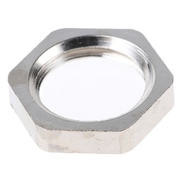 10 pcs - SIB Nickel Nickel Plated Brass Cable Gland Locknut, M12 Thread